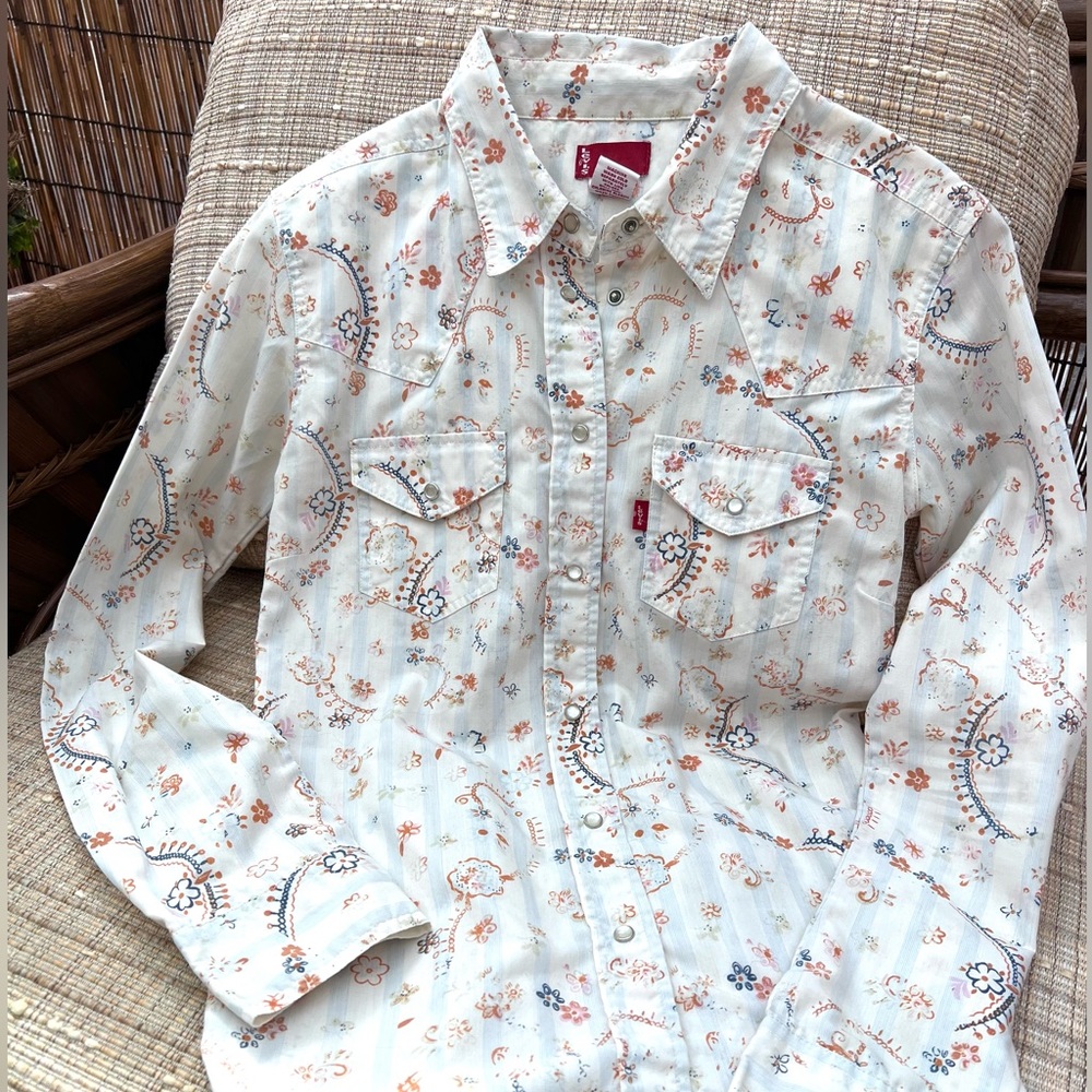 Levi's Vintage Western Snap Front Long Sleeve Shirt XXS/ XS